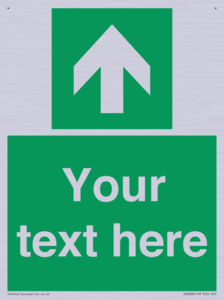 Safe condition Custom arrow up sign